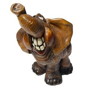 Vintage Beasties of the Kingdom Ella Big Teeth Elephant Figurine 1985 John Raya